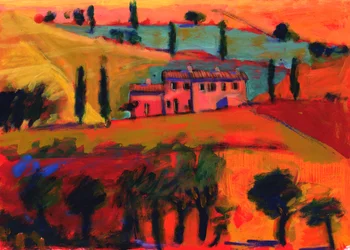 Toszkána, 2008 (akril a fedélzeten)